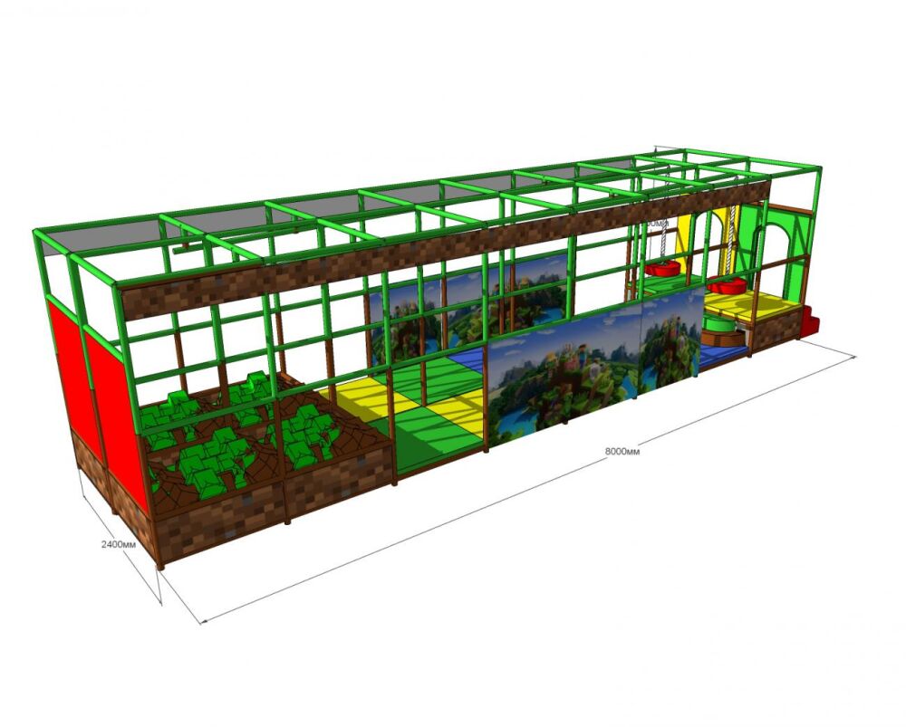 Тарзанка в стилі Minecraft 8х2,4х2,7м