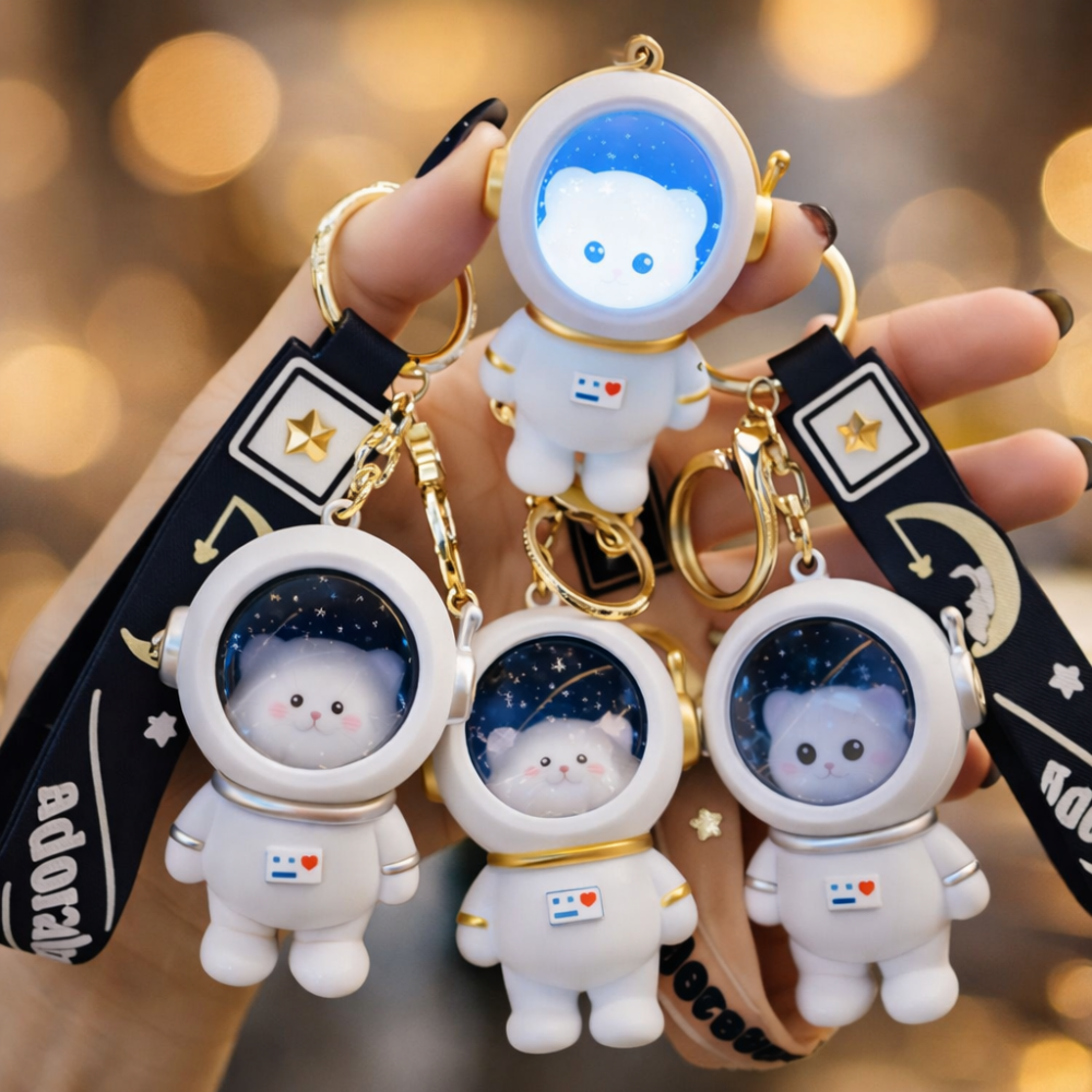 Брелок “Космічний ведмедик з зірками”