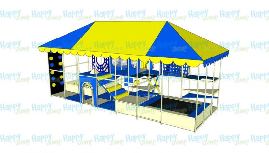 Лабіринт жовто-блакитний 7 х 3 х 3 м — фото 1