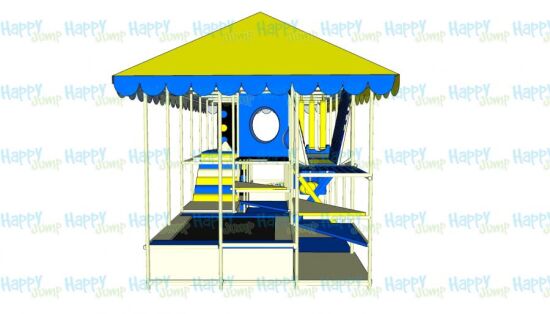 Лабіринт жовто-блакитний 7 х 3 х 3 м — фото 4