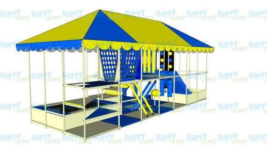 Лабіринт жовто-блакитний 7 х 3 х 3 м — фото 5