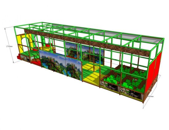 Тарзанка в стилі Minecraft 8х2,4х2,7м — фото 2