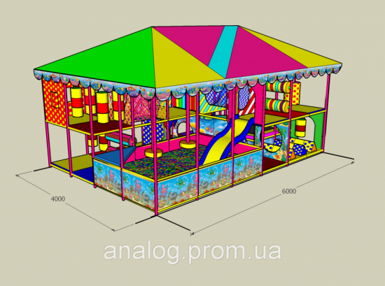 Дитячий 2х рівневий ігровий лабіринт "Магік" 6х4х4,2м — фото 5
