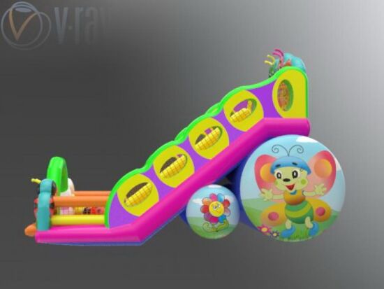 Надувна гірка Букашки — фото 4
