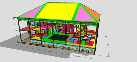 ЛАБІРИНТ "Мадагаскар NEW" з дахом 7,6х5,2х4,2м — фото 1