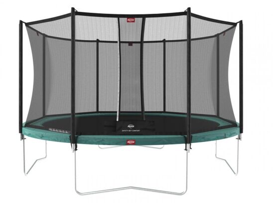 Батут BERG Favorit Green 380 + захисна сітка Safety Net Comfort — фото 1
