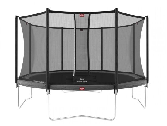 Батут BERG Favorit Grey 380 + захисна сітка Safety Net Comfort — фото 1