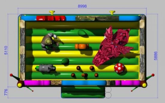 Надувний батут Шрек — фото 2