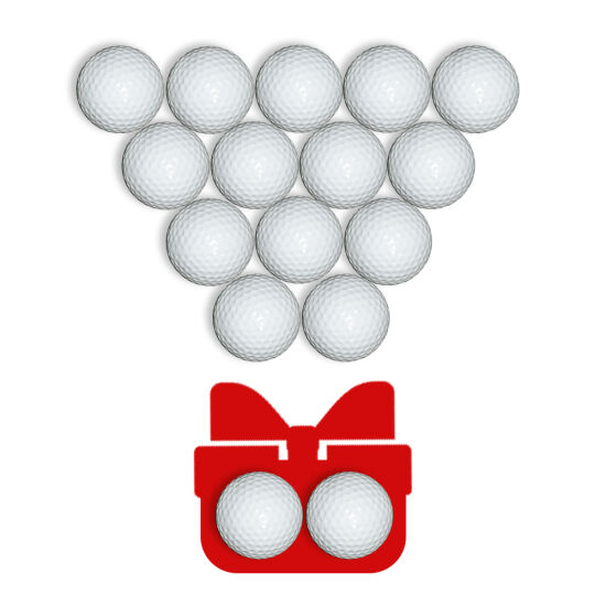 Набір з 14+2 подарункові м'ячі для гольфу GOLF PRO BALL А58 — фото 1