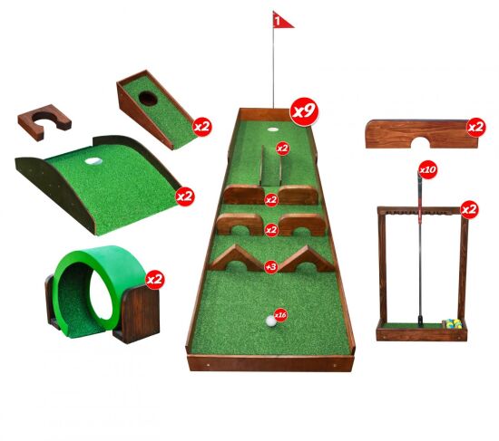 Набір міні-гольф для бізнесу «Premium» на 9 доріжок — фото 1