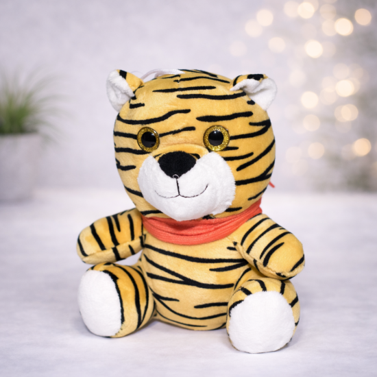 М’яка іграшка “Маленький тигр з шарфом” 7 дюймів — фото 1